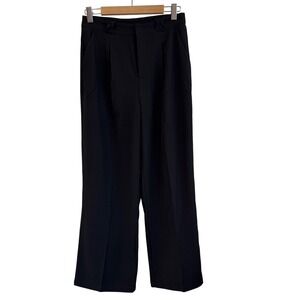 CIDER Black Wide Leg Pleated‎ High Waist Trousers Pants Size M/L NWT